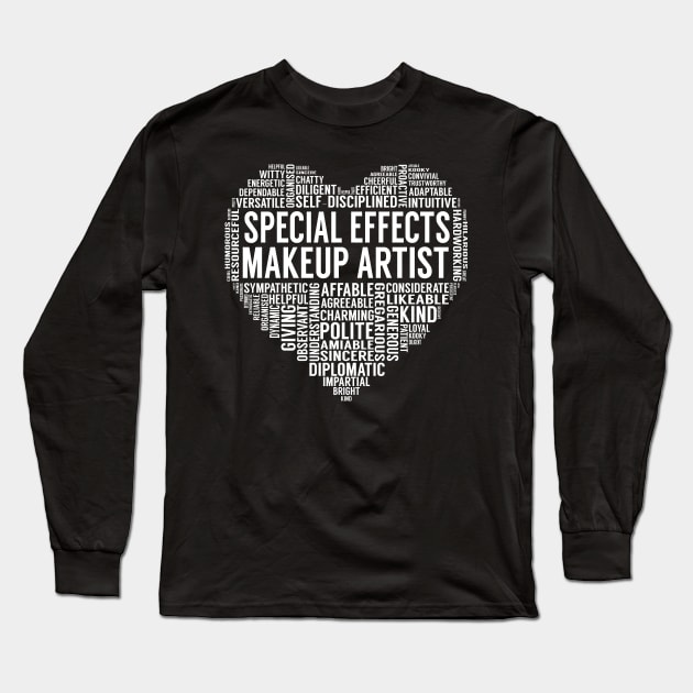 Special Effects Makeup Artist Heart Long Sleeve T-Shirt by LotusTee